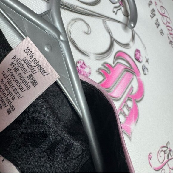 Victoria secret button down long sleeve shirt black VS logo print pockets pink - Picture 7 of 11